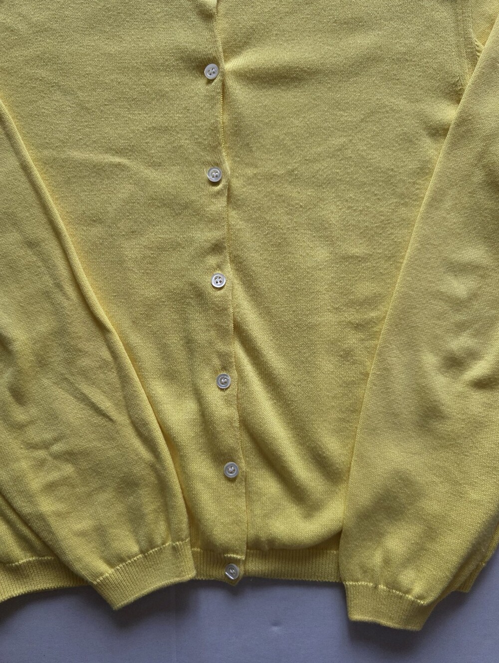 Vtg Lilly Pulitzer White Label Yellow Cotton Cardigan Sweater S Preppy Old Money - Picture 2 of 6
